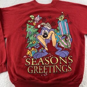 Vtg Tiny Toons Adventures Dizzy Devil Sweatshirt M Taz Looney Tunes Freeze‎